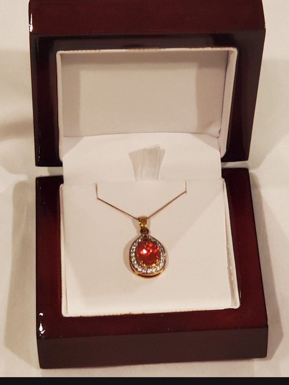 10k Necklace And Citrine Pendant